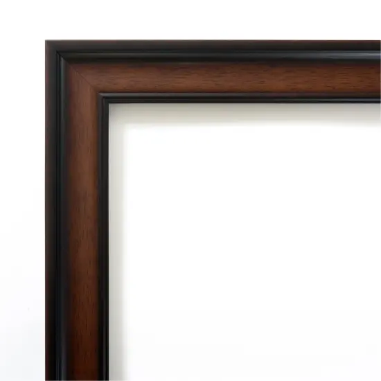 Petite Bevel Wood Wall Mirror, Cyprus Walnut Narrow Frame {3}