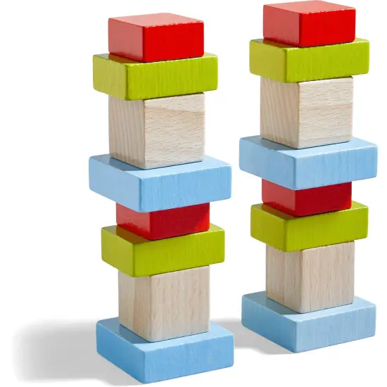 HABA Four by Four Wooden Building Blocks (Made in Germany) Multicolor {3}