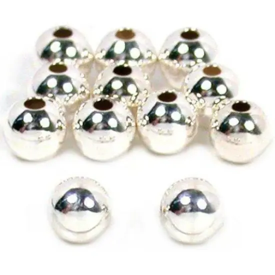 12 Sterling Silver Ball Beads Jewelry Beading 4mm Part {1}