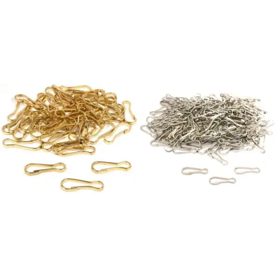 Gold & Nickel Plated Lanyard Hooks Key Chain Craft Jewelry Findings Kit 400 Pcs {1}