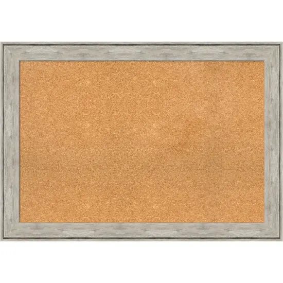 Cork Board, Crackled Metallic Frame - Bulletin Board, Organization Board, Pin Board {1}