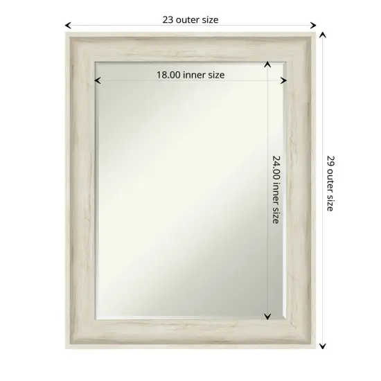 Petite Bevel Wall Mirror, Regal Birch Cream Frame {1}
