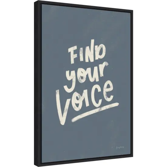 Rise Up I Neutral by Becky Thorns 16-in. W x 23-in. H. Canvas Wall Art Print Framed in Black {2}