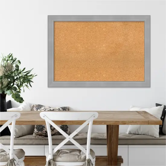 Cork Board, Vista Brushed Nickel Frame - Bulletin Board, Organization Board, Pin Board {4}