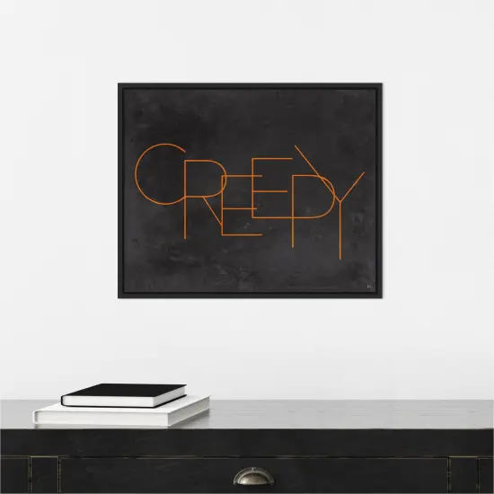Haunted IV Creepy by Jess Aiken 20-in. W x 16-in. H. Canvas Wall Art Print Framed in Black {4}