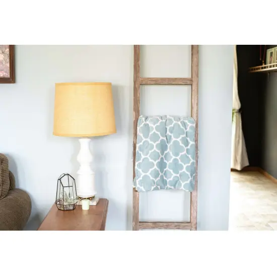 Rustic Farmhouse 4ft Reclaimed Wood Decorative Bookcase Ladder Blue {6}