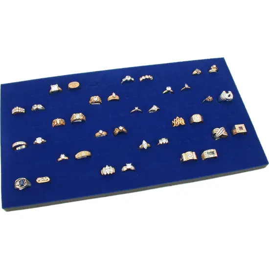 Jewelry Box Display Case 72 Slot Royal Blue Ring Insert New {3}