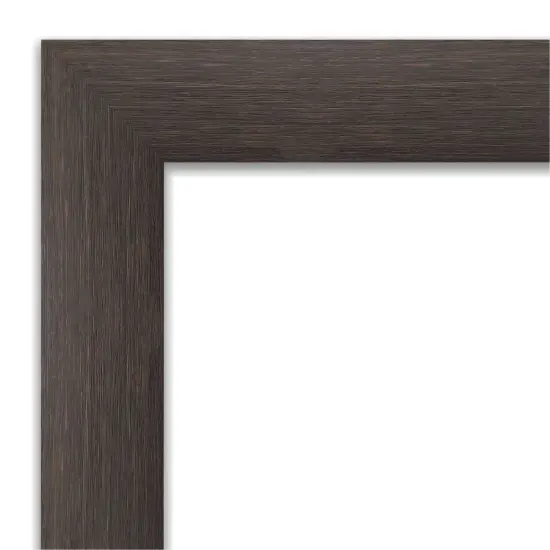 Amanti Art Non-Beveled Wood Wall Mirror, Hardwood Chocolate Frame {3}