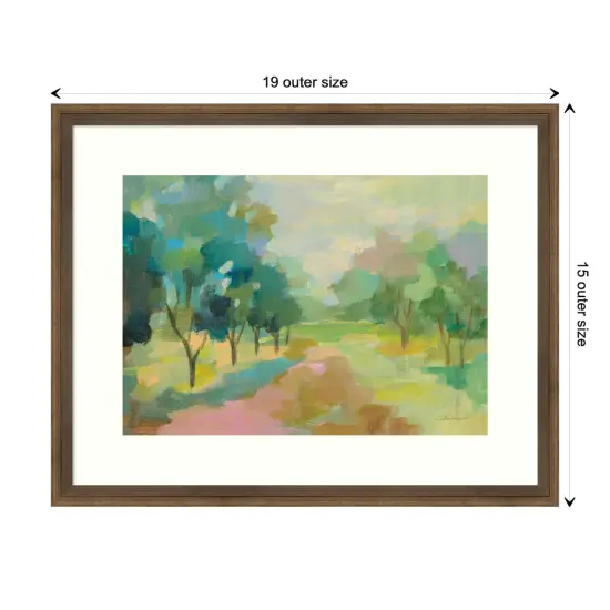 Sunrise Forest by Silvia Vassileva Wood Framed Wall Art Print {1}