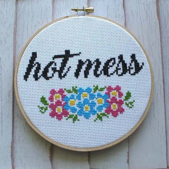 Hot Mess Counted Cross Stitch DIY KIT Intermediate {3}