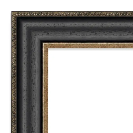 Petite Bevel Wall Mirror, Thomas Black Bronze Frame {3}