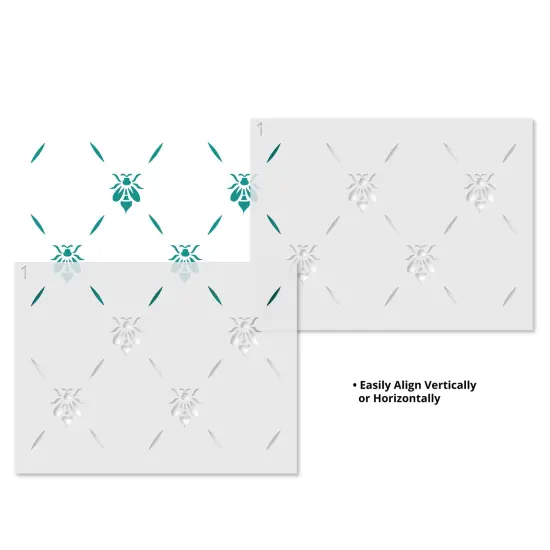 Bee Wallpaper Wall Stencil | 2168 by Designer Stencils | Reusable Stencils for Painting | {5}