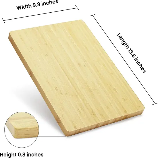 Makerflo Cutting Board Made with Durable Wood and Individually Bubble Wrapped, Craft-Ready for DIY Gifts & Personalization - Laser Engraving, Epoxy, UV DTF, Vinyl Bamboo Wood {5}
