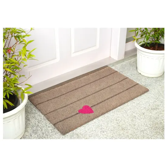 Pink Heart Doormat {4}