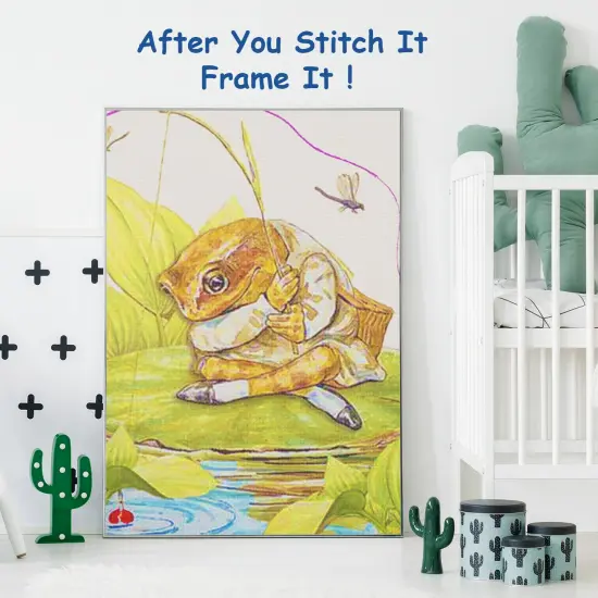 Jeremy Fisher Frog inspired by Beatrix Potter Counted Cross Stitch Pattern {3}