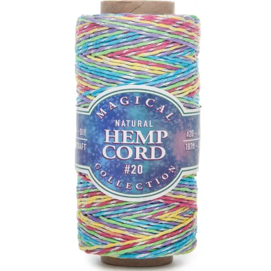 Hemptique Magical Collection Hemp Cord Spools Jewelry Bracelet Making Paper Crafting Scrapbooking Bookbinding Mixed Media Crocheting Macrame Seasonal Holiday Gift Wrapping Unicorn {1}