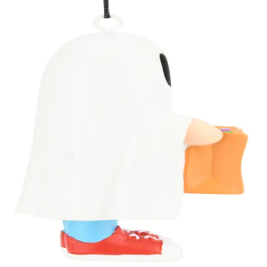 Trick or Treating Kid in Ghost Costume Halloween Ornaments {5}