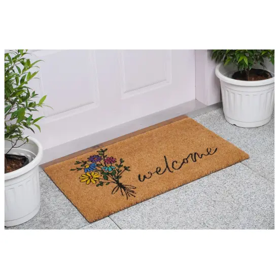 Spring Flowers Bouquet Doormat {5}