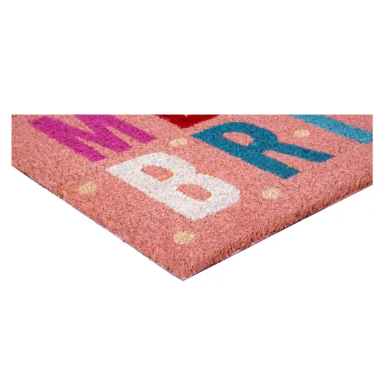 Pink Merry and Bright Doormat {2}