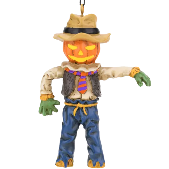 Tree Buddees Pumpkin Head Scarecrow Halloween Ornament {1}