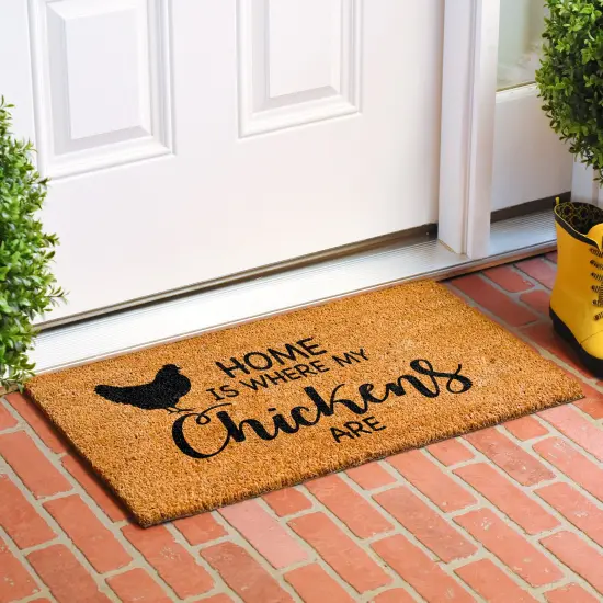 109901729 Home is Where my Chickens are Doormat {3}