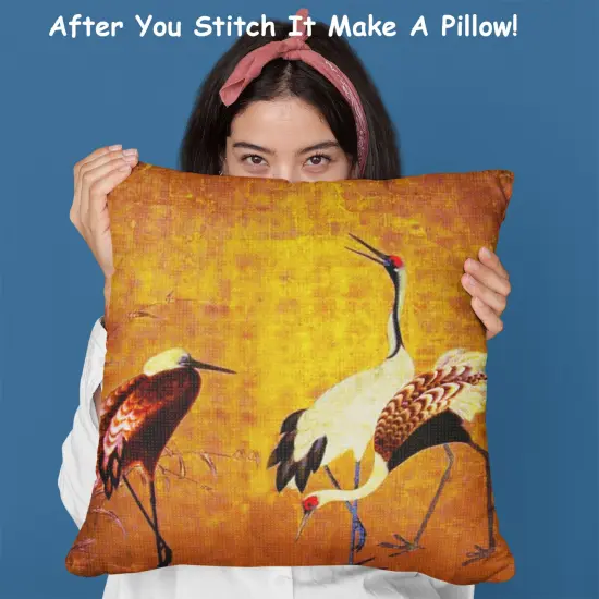 Wild Cranes by Japanese artist Maruyama Okyo Counted Cross Stitch Pattern {4}