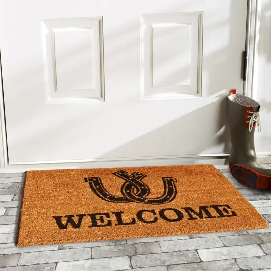 Horseshoe Welcome Doormat {2}