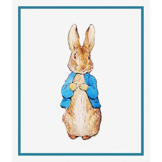 Peter Rabbit inspired by Beatrix Potter Counted Cross Stitch Pattern {2}