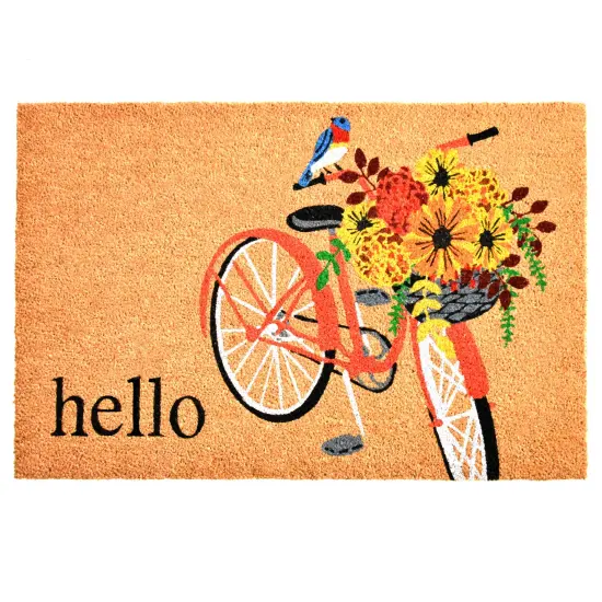 107221729 Floral Bicycle Doormat {1}