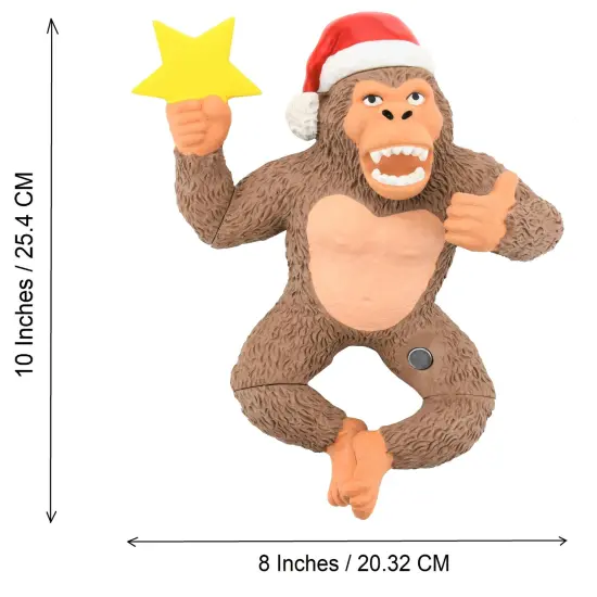 King Kong Climbing The Tree Funny Christmas Tree Topper - Large 10" {4}