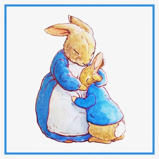 Mama Bunny Hugs Peter Rabbit inspired by Beatrix Potter Counted Cross Stitch Pattern {2}