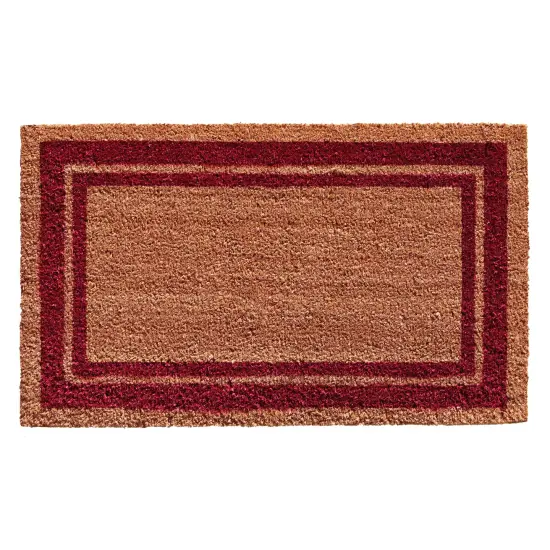 Burgundy Border Doormat {3}