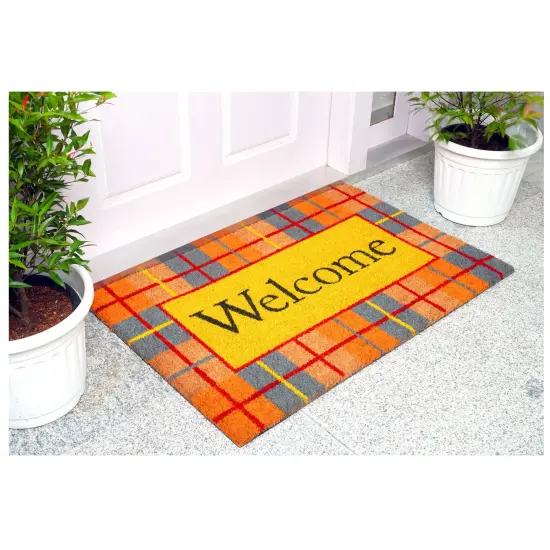 107601729 Fall Plaid Doormat {4}