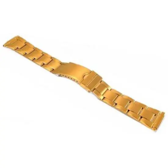 Link Watchband & Deployment Buckle Gold Plated 16-22mm {1}