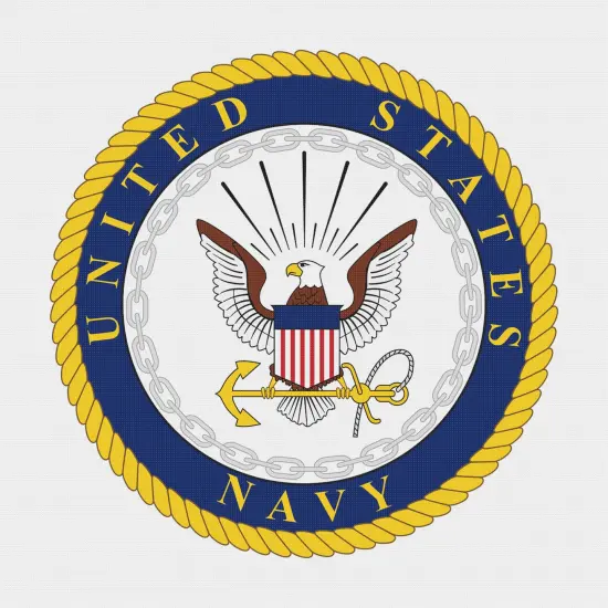 US American Navy Crest Insignia Emblem Counted Cross Stitch Chart Pattern {2}