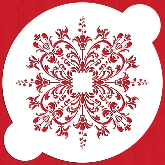 Medium Turn of the Century Medallion Cake Stencil | C332M by Designer Stencils | Cake Decorating Tools | Baking Stencils for Royal Icing, Airbrush, Dusting Powder | Reusable Plastic Food Grade Stencil for Cakes | Easy to Use & Clean Cake Stencil {1}