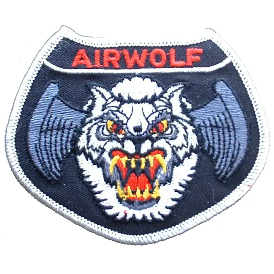 U.S. Air Force Airwolf Patch White & Blue 3" {1}