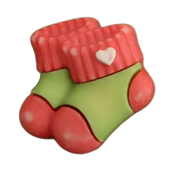 Buttons Galore and More 3D Bulk Buttons - Baby Booties - 25 Buttons Blue {3}