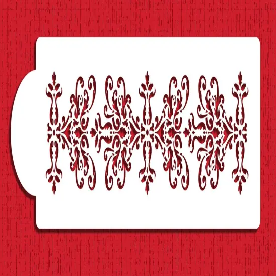 Lace Cake Stencil Set #4 | C365 by Designer Stencils | Cake Decorating Tools | Baking Stencils for Royal Icing, Airbrush, Dusting Powder | Reusable Plastic Food Grade Stencil for Cakes | Easy to Use & Clean Cake Stencil {1}