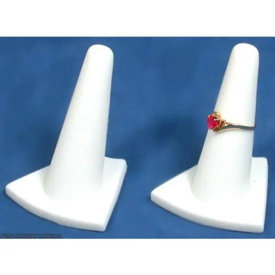 2 Diamond Ring Finger Displays Rubber Stand Showcase {1}