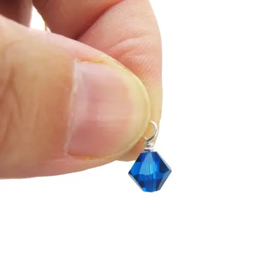 Christmas Dangle Charms, 25 pc Red & Green 6mm Czech Crystal Bead Charms, Adorabilities {3}