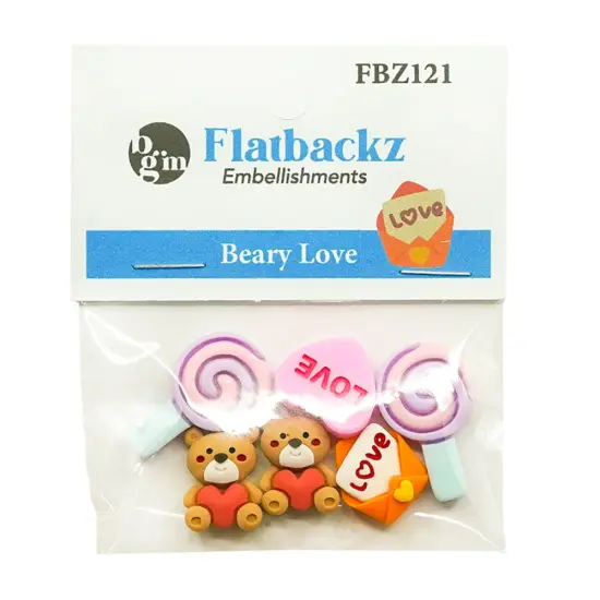 Buttons Galore Flatback Embellishments for Crafts - Beary Love - 18 Pieces {3}