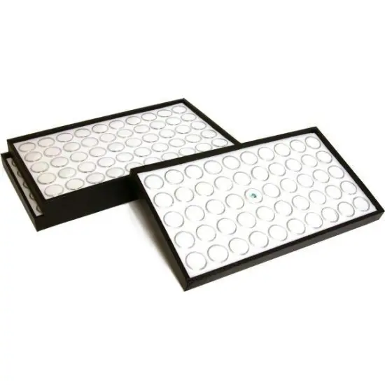 150 White Foam Gem Jars Showcase Stackable Display Trays {1}