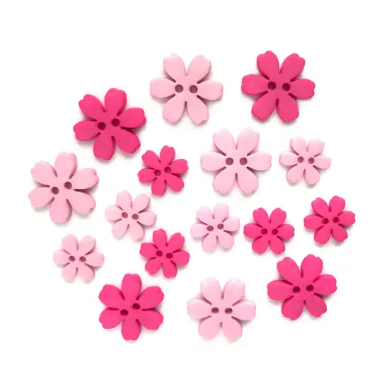 Buttons Galore and More Flower Shaped Novelty Buttons for Sewing & Craft - 48 Buttons Lily {4}