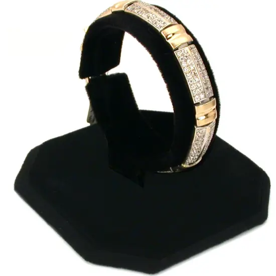 2 Black Velvet Watch Jewelry Bracelet Display Stands {4}