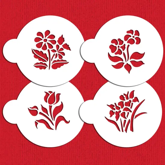 Small Botanical Flowers Cookie Stencils | C352 by Designer Stencils | Cookie Decorating Tools | {4}