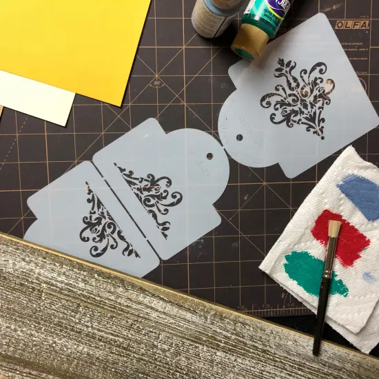 Lace Cake Stencil Set #2 | C363 by Designer Stencils | Cake Decorating Tools | Baking Stencils for Royal Icing, Airbrush, Dusting Powder | Reusable Plastic Food Grade Stencil for Cakes | Easy to Use & Clean Cake Stencil {5}