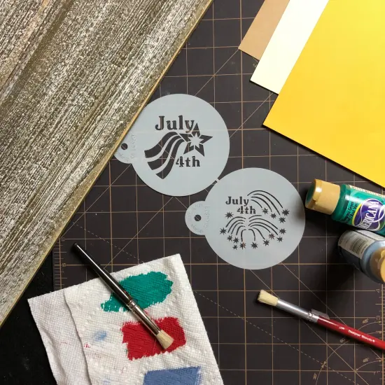 4th of July Cookie Stencil Set | C432 by Designer Stencils | Baking Stencils for Royal Icing, Airbrush, Dusting Powder | {3}
