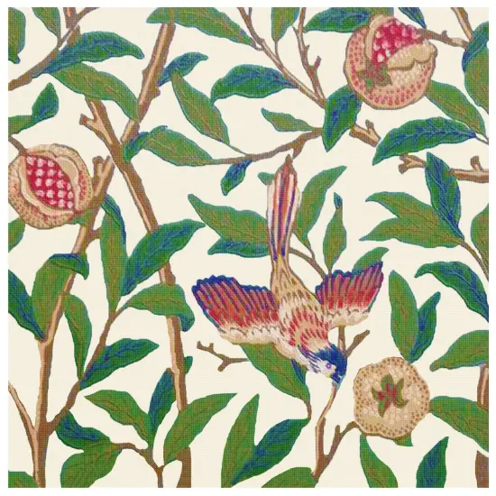 New William Morris Bird and Fruit Detail in Earthtones Design Counted Cross Stitch Pattern {2}
