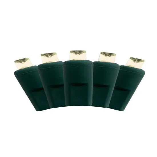 Perfect Holiday 70 LED Indoor/Outdoor Wide Angle 5MM LED Green Cable Christmas String Lights Warm white {8}